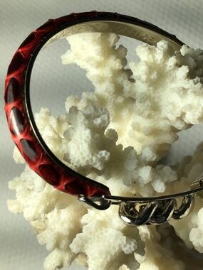 Vintage Mannelli Florence Italy Silver-plated Hinged Bangle Bracelet